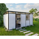 Abri de jardin modulaire isolé 5x3m profils noirs - plancher inclus - Everbox Ma boutique